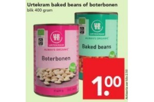 urtekram baked beans of boterbonen