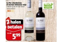 la mar chardonnay of merlot chileense wijn 3 flessen voor eur5 99