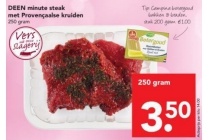 deen mintute steak met provencaalse kruiden