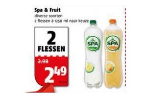 spa en fruit 2 flessen voor eur2 49