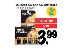 duracell aa of aaa batterijen