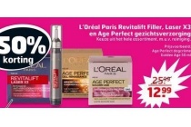 l oreal paris revitalift filler laser x3 en age perfect gezichtsverzorging