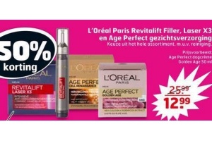l oreal paris revitalift filler laser x3 en age perfect gezichtsverzorging