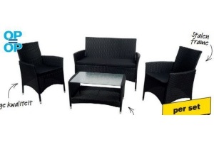 loungeset brazilian complete 7 delig set zwart