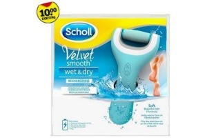 scholl velvet smooth wet en dry elektrische voetvijl