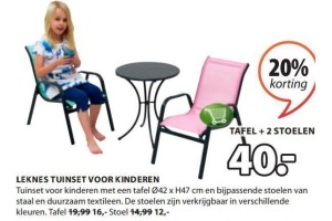 Ashley Furman heuvel lade Leknes tuinset voor kinderen tafel + 2 stoelen voor €40,- - Beste.nl