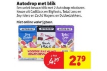 autodrop met blik