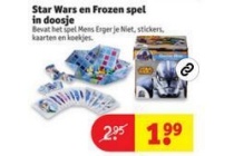 star wars en frozen spel in doosje