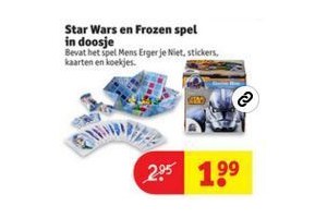 star wars en frozen spel in doosje