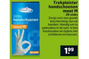 trekpleister handschoenen maat m