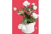 roos in pot met strik