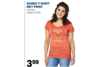 dames t shirt met print