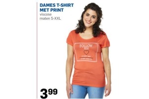 dames t shirt met print