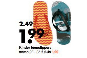 kinder teenslippers