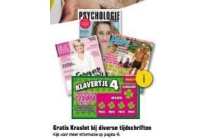 gratis kraslot bij diverse tijdschriften