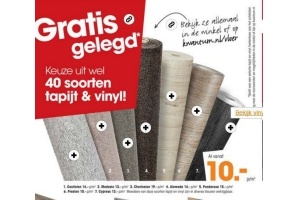 40 soorten tapijt en vinyl