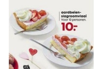 aardbeienslagroomvlaai