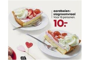 aardbeienslagroomvlaai