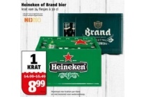 krat heineken of brand 24 flesjes a 30 cl