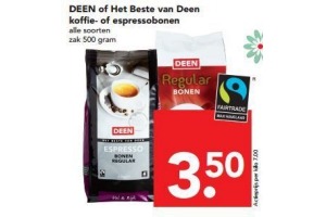 deen of het beste van deen koffie of espressobonen