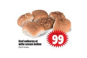 grof volkoren of witte bollen