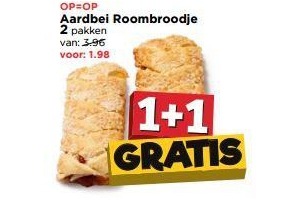 aardbei roombroodje
