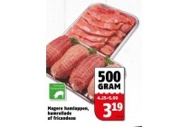 magere hamlappen hamrollade of fricandeau