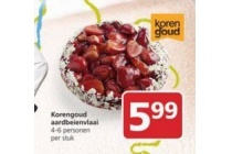 korengoud aardbeienvlaai