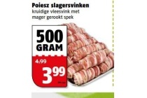 poiesz slagersvinken kruidige vleesvink met mager gerookt spek