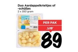 duo aardappel krieltjes of schijfjes