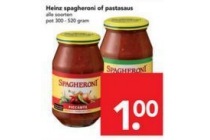 heinz spagheroni of pastasaus voor eur1