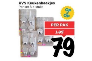 rvs keukenhaakjes