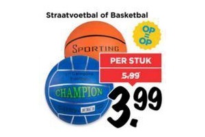 straatvoetbal of basketbal