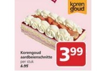 korengoud aardbeienschnitte