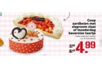 coop aardbeien met slagroom vlaai of moederdag bavaroise taartje