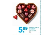 hart gevuld met chocolade