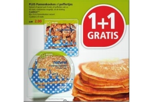 plus pannenkoeken of poffertjes 2 stuks voor eur2