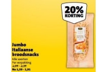 jumbo italiaanse broodsnacks