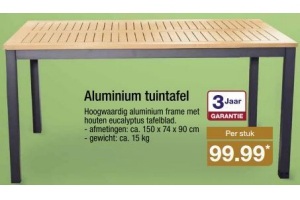 Aluminium tuintafel voor €99,99 Beste.nl