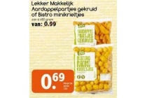 lekker makkelijk aardappelpartjes gekruid of bistro minikrieltjes