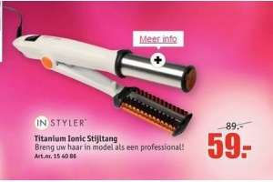 titanium ionic stijltang voor eur59