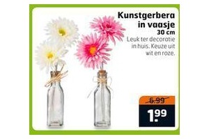 kunstgerbera in vaasje