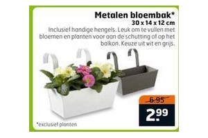 metalen bloembak