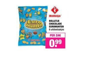 bolletje chocolade euromunten