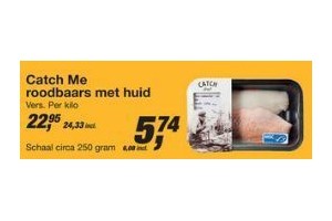 catch me roodbaars met huid
