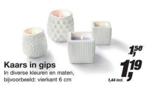 kaars in gips