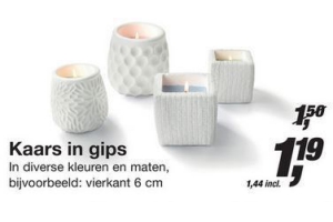 kaars in gips