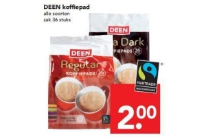 deen koffiepads alle soorten 36 stuks