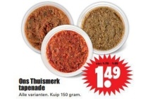 ons thuismerk tapenade