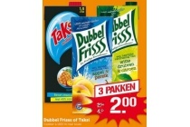 dubbel frisss of taksi 3 pakken voor eur2 00